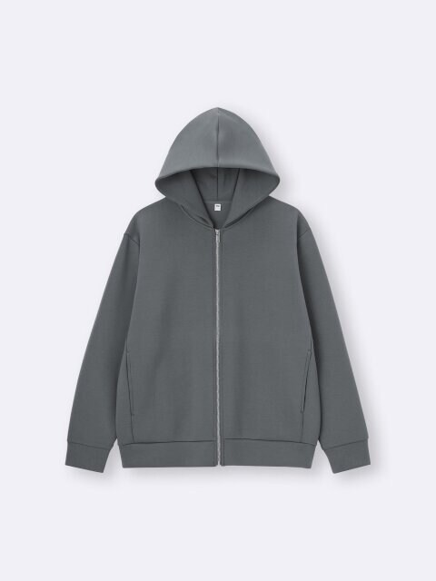 2025gu冬女性おすすめパフスウェットフルジップパーカ