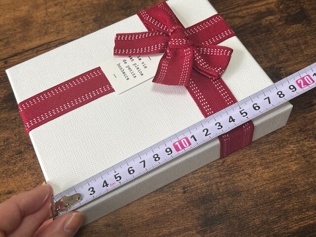 リボン長方形ギフトボックス（3サイズ）　サイズ