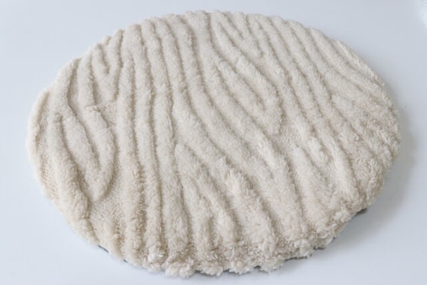 セリアのIKEA似のジャガードボア シートクッション ラウンド