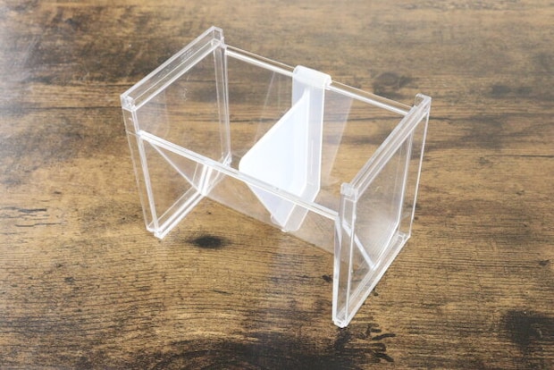 洗面鏡ナナメスタンド クリアー　仕切り