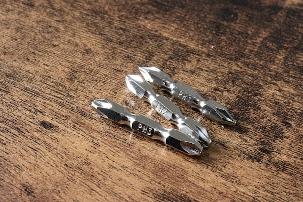 電動ドライバー用ビット（＃1、＃2、＃3、45mm、3本）　セット内容