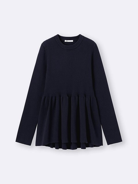 GU ペプラムニットプルオーバー GUのペプラムニットプルオーバー