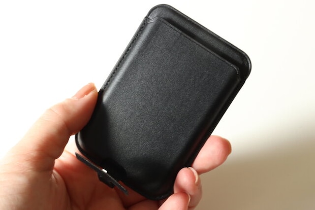 iPケース用 MagSafe対応ウォレット 落下防止タグ付き ブラック