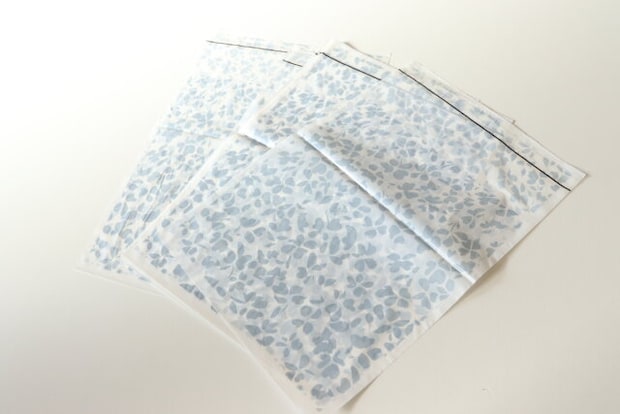 テープ付き携帯ポリ袋 テープ付き携帯ポリ袋