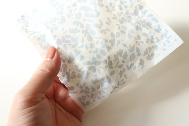 テープ付き携帯ポリ袋　透けない