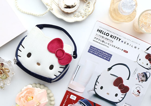 ハローキティ×ブリルミーミニコスメポーチ ハローキティ×ブリルミーミニコスメポーチ
