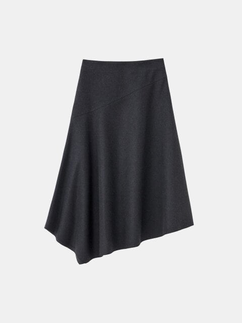 プレシャスニットメルトンアシンメトリースカート 2025plst冬値下げプレシャスニットメルトンアシンメトリースカート