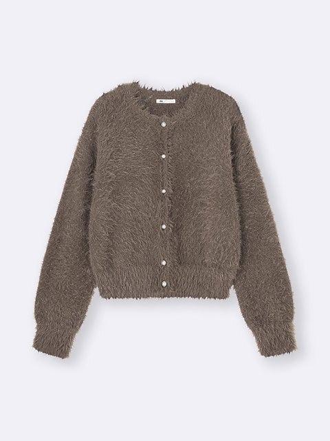 GU シャイニークルーネックカーディガン GUのシャイニークルーネックカーディガン