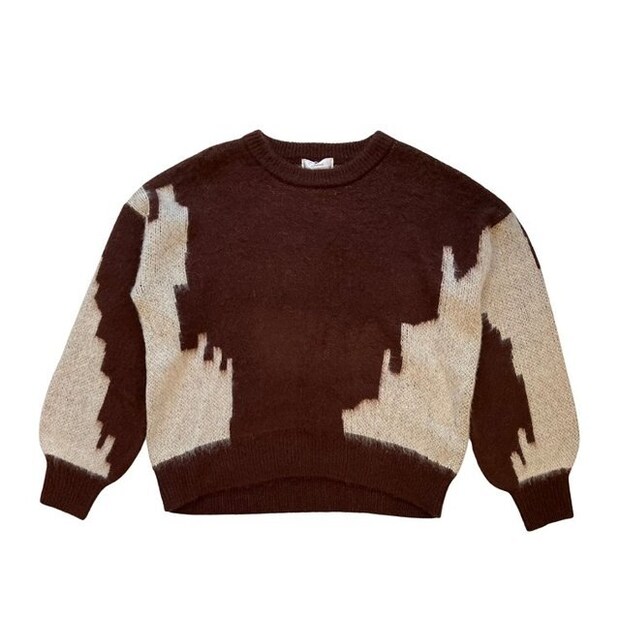 しまむらのニュアンス柄ニットプルオーバー（natsuki）