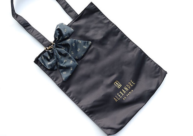 ALEXANDRE DE PARIS[アレクサンドル ドゥ パリ]リボンチャーム＆トートバッグ2点セット
