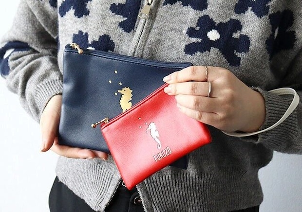 FUKUZO [フクゾー] ストラップつきレザー調ポーチセット使用例