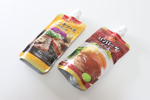 ダイソー　調味料　ハンバーグ　ステーキ　パウチ
