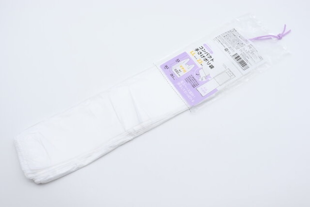 ひも付きコンパクト手さげポリ袋 LLサイズ 23枚入 取り出し ひも付きコンパクト手さげポリ袋 LLサイズ 23枚入 取り出し
