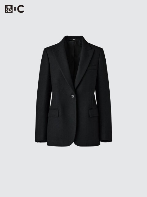 ツイードテーラードジャケット ユニクロコラボ値下げアウターツイードテーラードジャケット