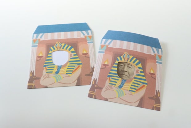 ダイソー なりきりぽち袋 ダイソー なりきりぽち袋 ファラオ 顔