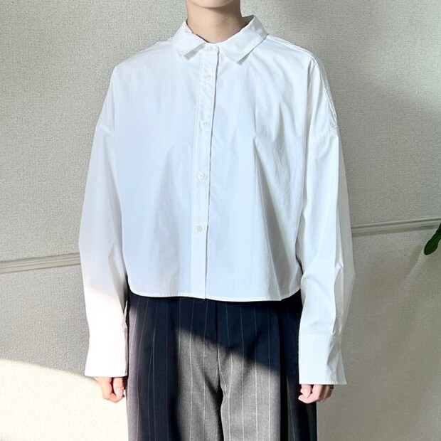 PLSTタイプライタークロップドシャツMサイズ着用感