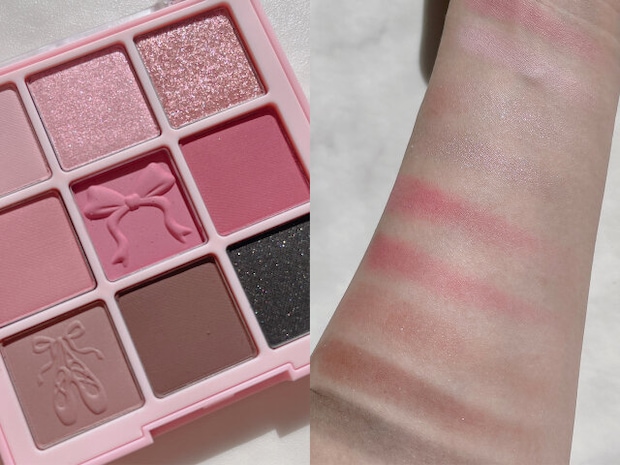 デイジーク バレエコアコレクション シャドウパレット 36 ダークエンジェル　スウォッチ