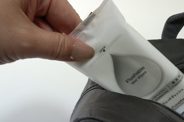 流せるウェットシート（10枚、2パック）　コンパクト