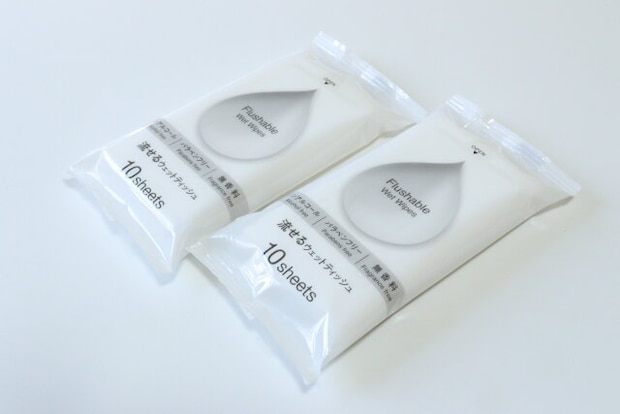 流せるウェットシート（10枚、2パック）　入り数