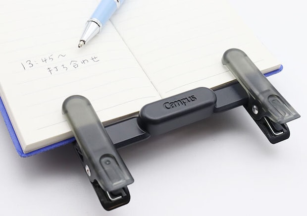 キャンパス ペンのように持ち運べるブッククリップ使用例