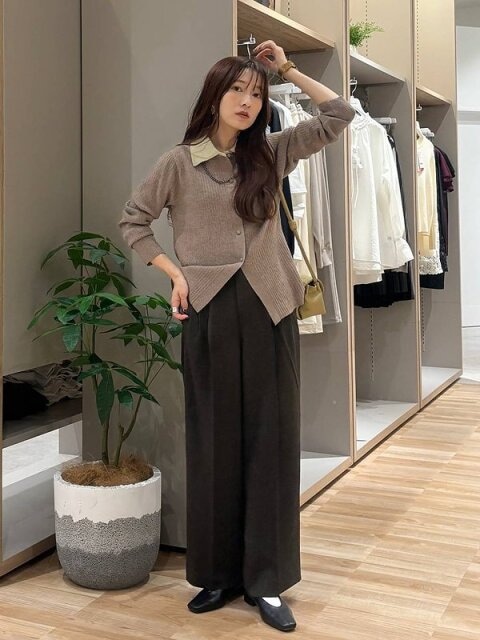 グローバルワークの襟付きカーディガン