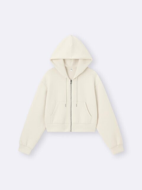 2025gu大人女性おすすめパフスウェットフルジップパーカ