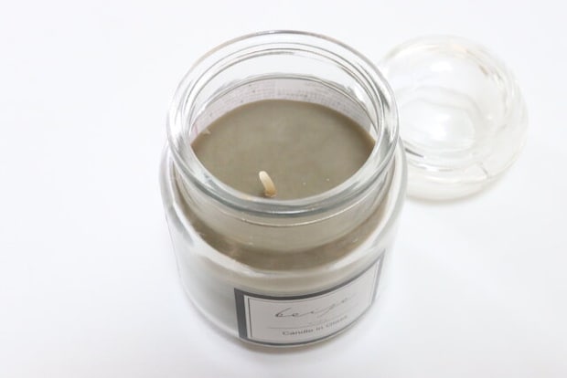 グラスインキャンドル（ベージュ）　中身