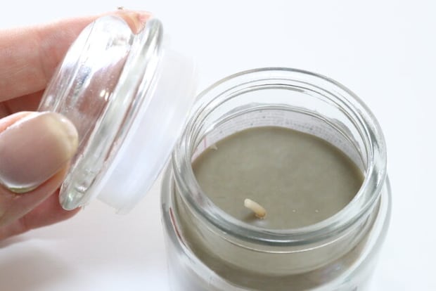 グラスインキャンドル（ベージュ）　蓋