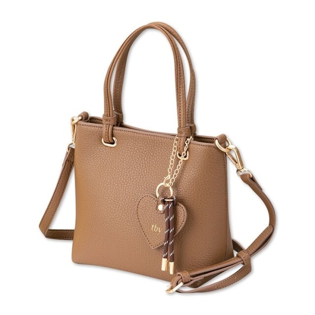 しまむらコラボ高見えきれいめハートチャーム付き2WAYバッグ