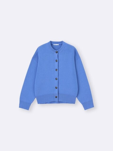 GUのスウェットライクニットドルマンスリーブカーディガン