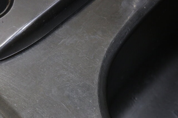 水だけでウロコも落ちる鏡シート（15枚）　キッチン　使用前