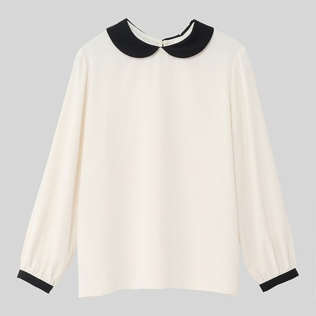 しまむらの丸襟ブラウス（早川ちひろ）