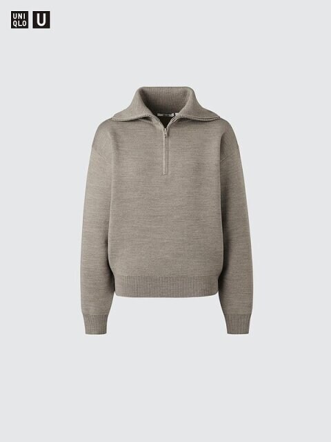 ユニクロのダブルフェイスハーフジップセーター