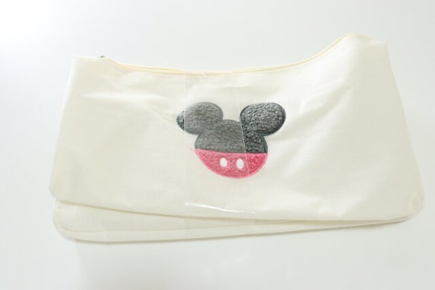 刺繍付収納ボックス、ファスナー付（ミッキーアイコン／ミニーアイコン）　パッケージ