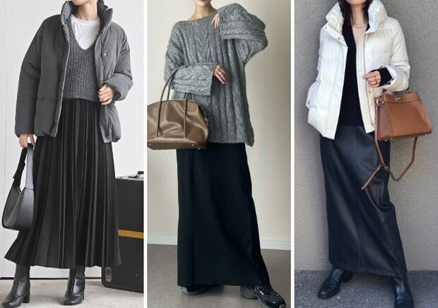 結局「黒スカート」が一番使える！大人のきれいめコーデが即完成♡冬に頼れる5style
