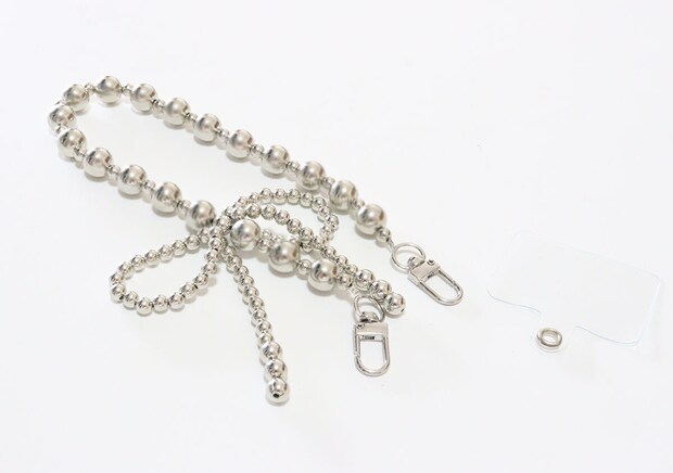 ハンドストラップ（パールリボン、シート付き）