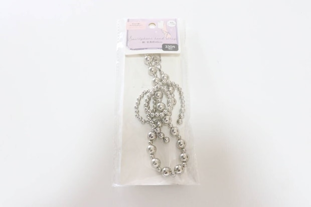 ハンドストラップ（パールリボン、シート付き）　パッケージ