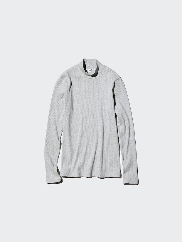 ユニクロのリブハイネックT