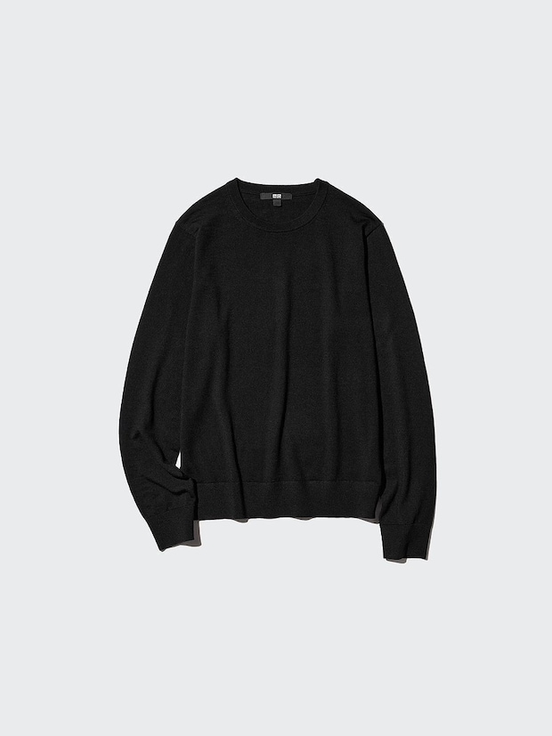 ユニクロのメリノクルーネックセーター