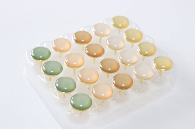 デザインプッシュピン 20P ホワイトグレー＆くすみカラー