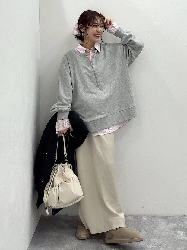 グローバルワーク 2WAYロゴスウェット グローバルワークの2WAYロゴスウェット