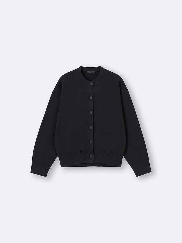 GUのスウェットライクニットドルマンスリーブカーディガン