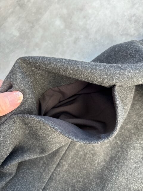 ユニクロブラッシュドジャージーワンピースのポケット部分