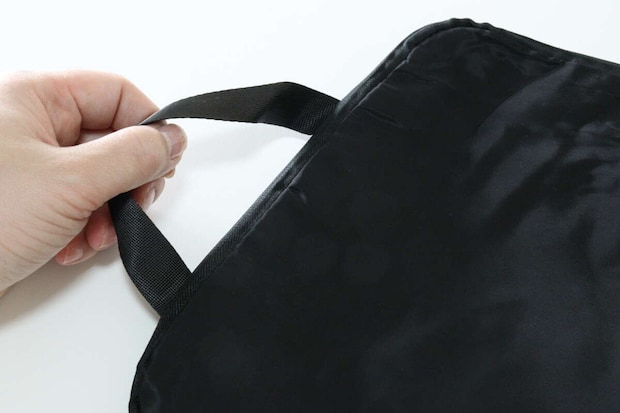 トラベル単層圧縮バッグ（35cm×25cm、BK）　持ち手