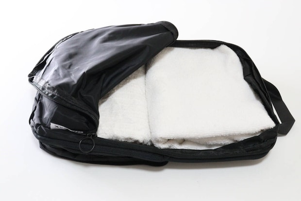 トラベル単層圧縮バッグ（35cm×25cm、BK）　収納