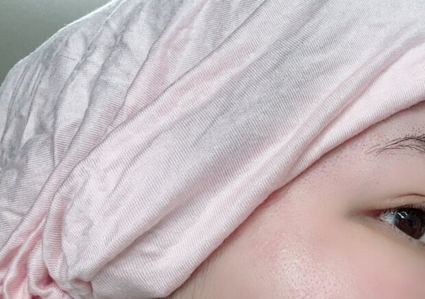 おうちケアナイトキャップ　着用