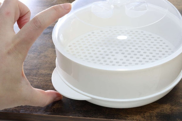 1段電子レンジ蒸し器　ダイソー　高さ