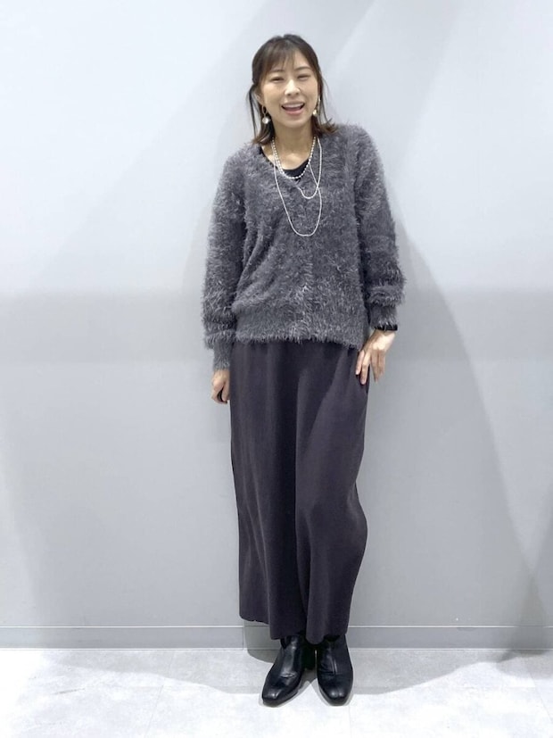 グローバルワーク大人女性おすすめカーディガン×スカートセット