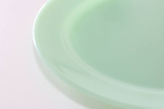 レトロプレート 17 グリーン　質感