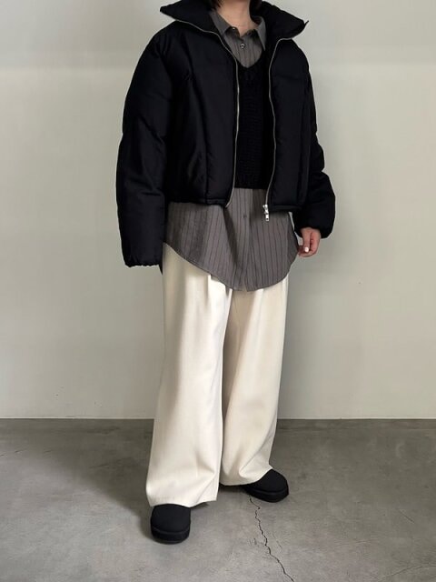 黒ダウンコーデ3